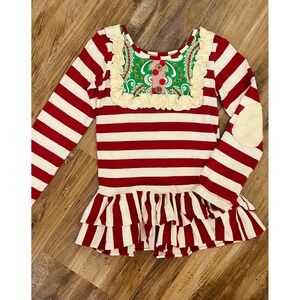 VGUC Girls MUSTARD PIE Boutique Long Sleeve Tunic Top Shirt Blouse Size 4T